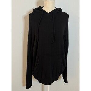 BLEUSALT The Unisex Skater Hoodie in Black Size 2 Sustainable Athleisure